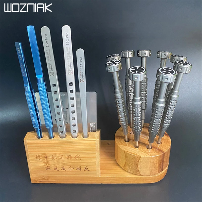 Многофункциональный деревянный ящик для хранения инструментов смартфонов -