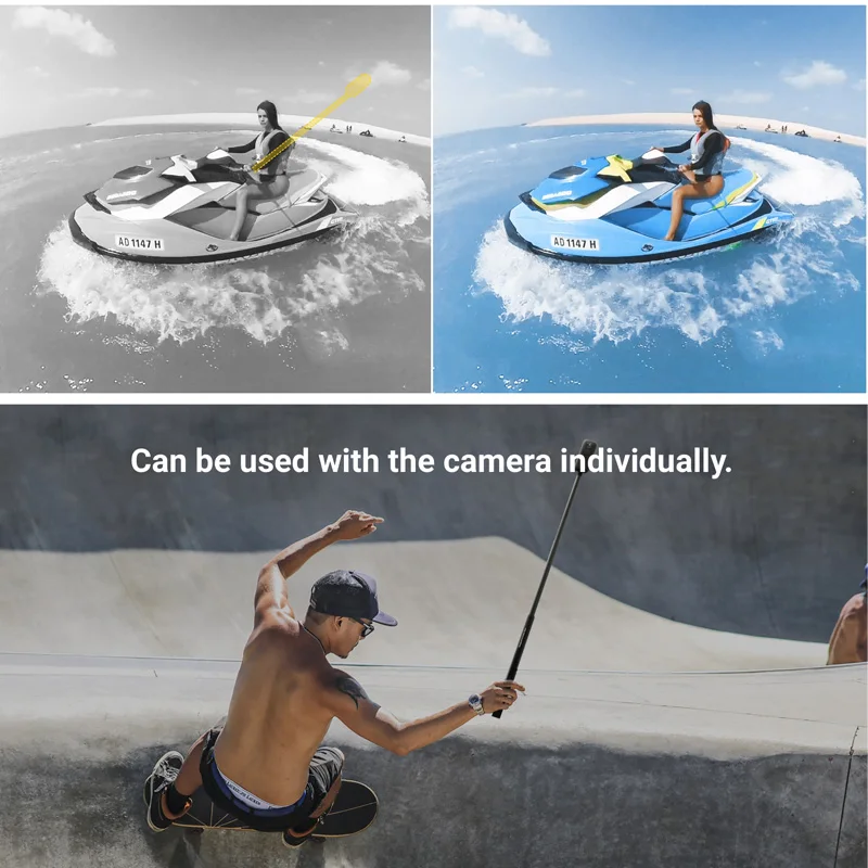 Монопод для селфи Insta 360 One R X 1/4 с винтовым портом ручной телескопический