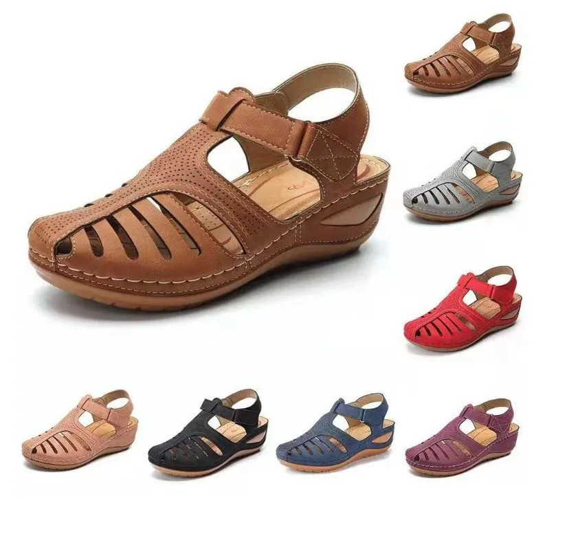 

Женские Оригинальные женские сандалии Baotou на танкетке в римском стиле