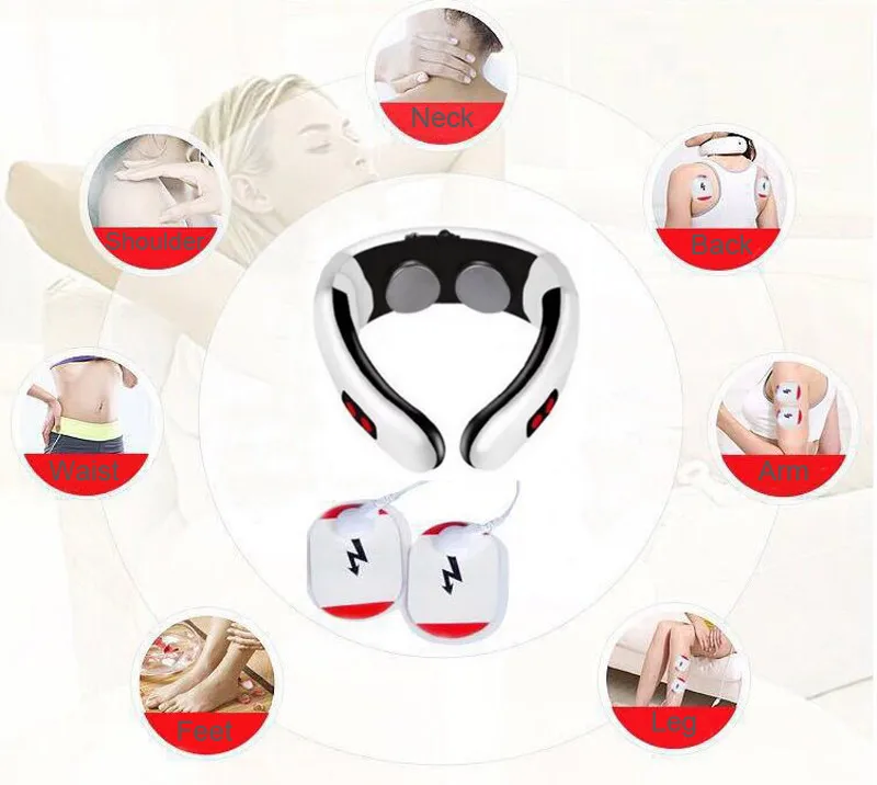 Электрический импульс спины и шеи массажер дальнего инфракрасного облегчение