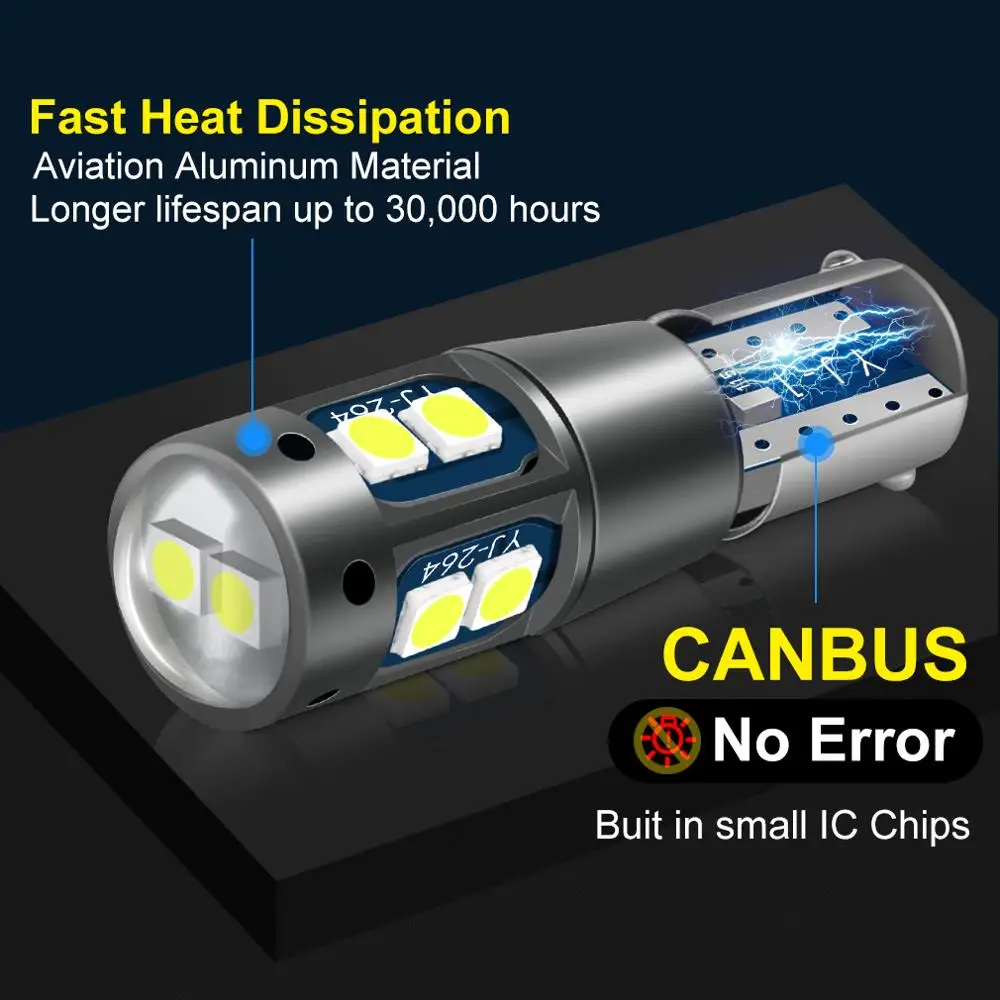 Светодиодная лампа для салона автомобиля 2 шт. H21W BAY9S BA9S T4W BAX9S H6W T2W T3W H5W 12 В красная
