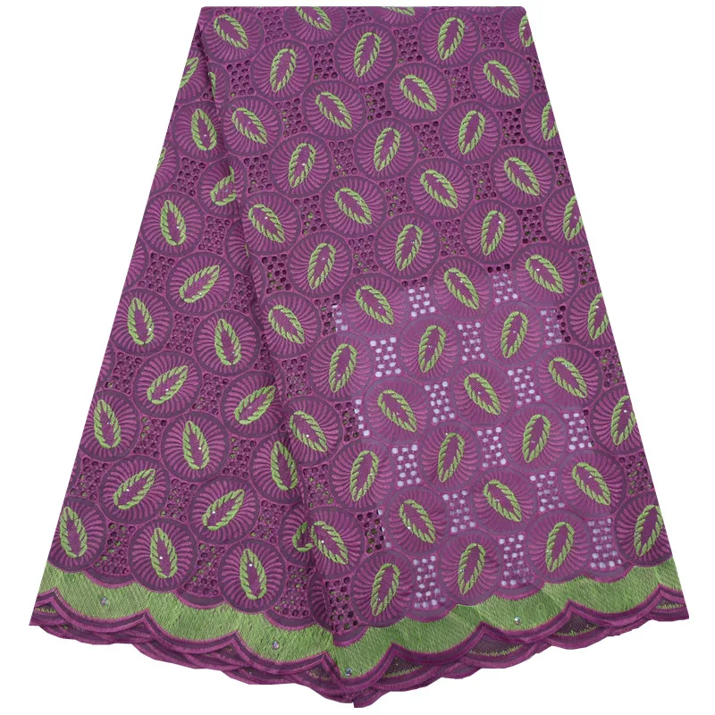 Новейшая мягкая кружевная ткань из 100% хлопка швейцарская вуаль кружева