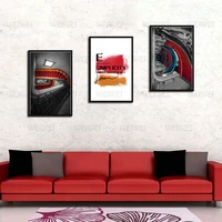 canvas painting red stairs and red yellow graffiti poster home decoration use in living room and bedroom wall art