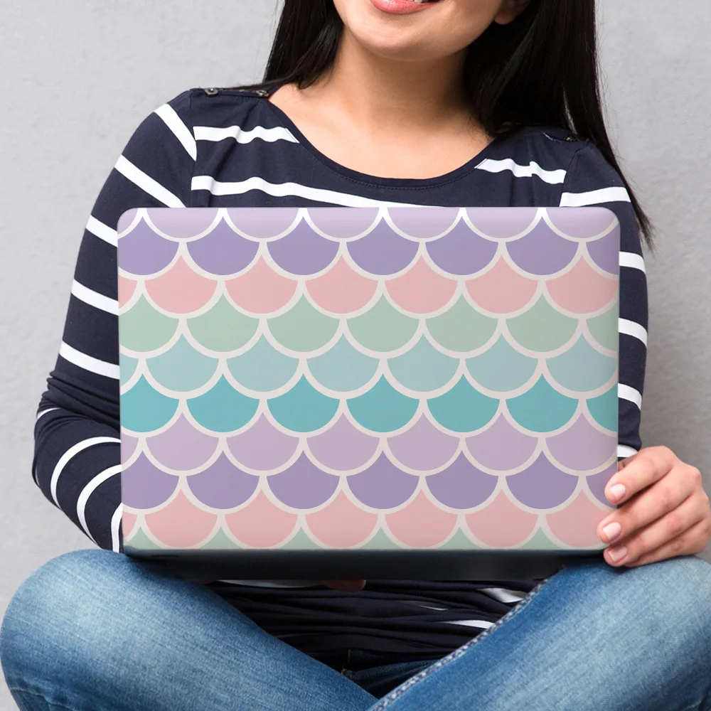 48 шт. в виде рыбьей чешуи наклейки на стену с геометрическим принтом украшения