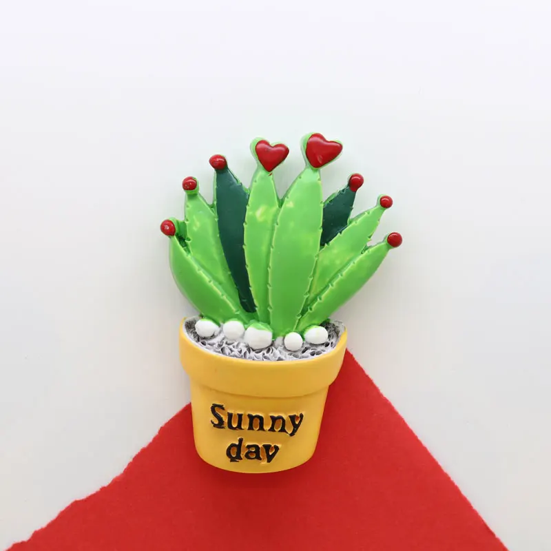 Магнит на холодильник мультяшное растение кактус resion стерео детское украшение