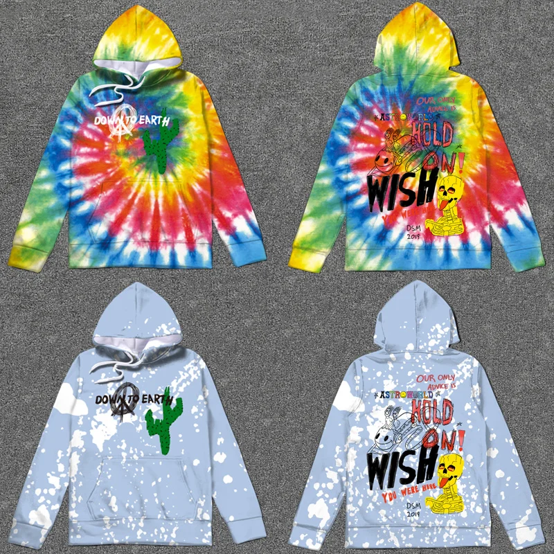 Astroworld принтом Трэвиса Скотта кактус худи граффити на землю пуловер Кофты моды