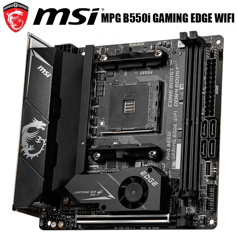 Verkaufen Buchse AM4 MSI B550 Motherboard DDR4 AM4 3th-Gen AMD Ryzen M.2 64GB PCI-E 4,0 DDR4 HDMI-kompatibel Desktop B550 Mainbaord AM4