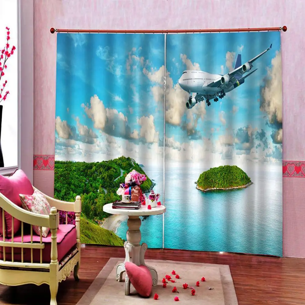 

Nature scenery landscape fly curtains Luxury Blackout 3D Window Curtains For Living Room Bedroom Customized size