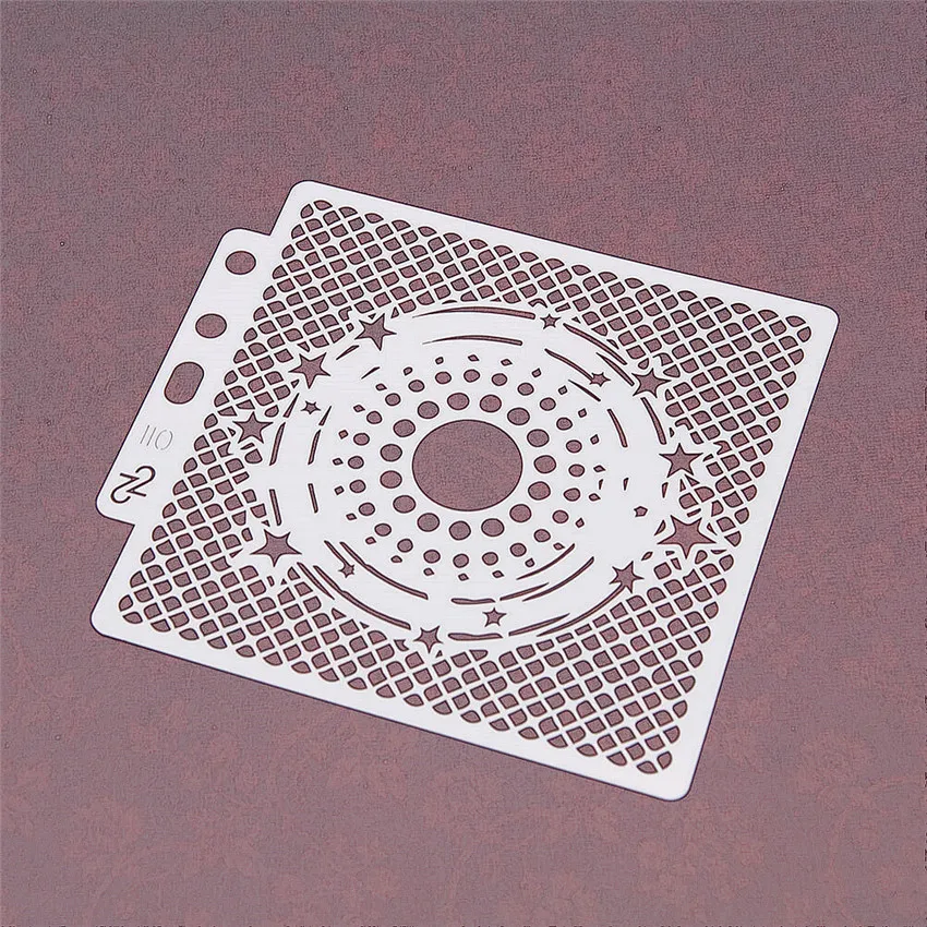 13x14 см звезды диафрагмы Скрап Трафареты спрей Пластик пресс-форм щит форма для