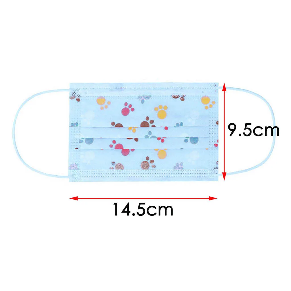 

50PCS Cartoon Kids Disposable Mask 3 Layer Child Filter Hygiene Thicken Children's Face Mouth Mask Earloop Fast Delievry New