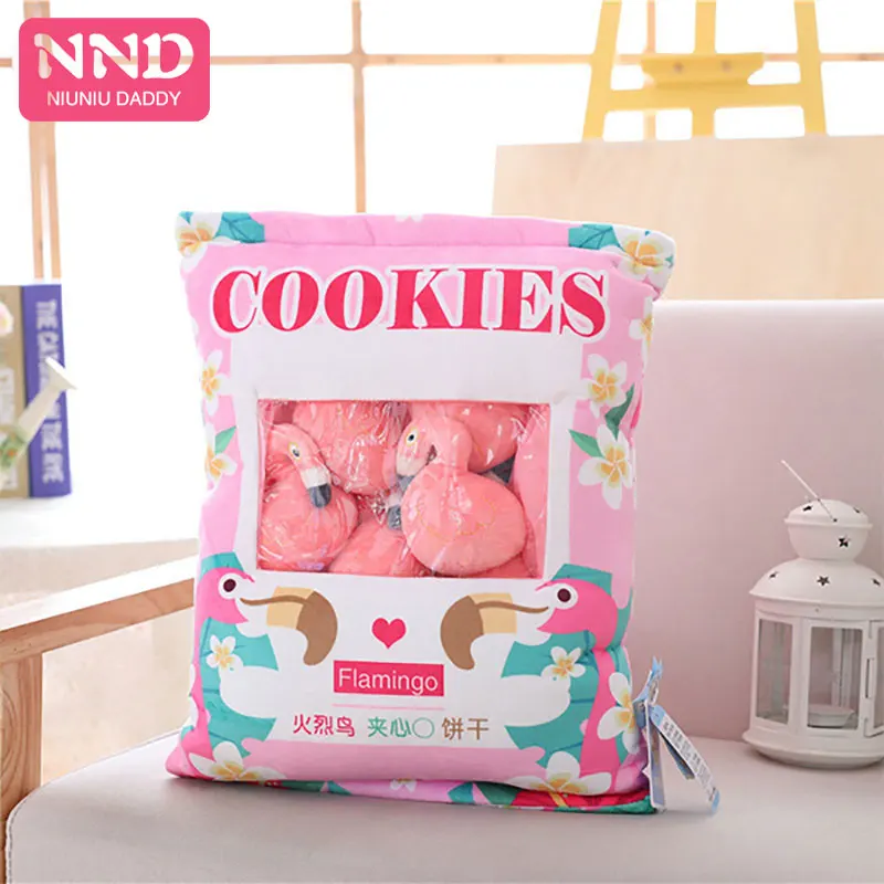 Niuniu папа еда плюшевые игрушки Моделирование 45*40 см закуска Подушка kawaii Сакура
