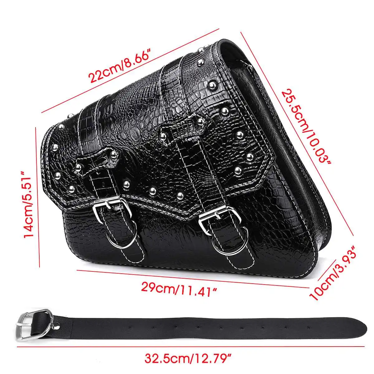 

Motorcycle Saddlebags Crocodile PU Leather Style Side Tool Bags Saddle Bags Luggage Pouch Universal For Honda/Yamaha/Suzuki
