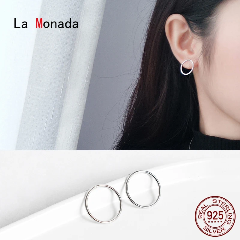 

Женские серьги-гвоздики La Monada, простые серьги-гвоздики из стерлингового серебра 925 пробы, ювелирные изделия из стерлингового серебра 925 проб...