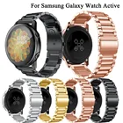 Ремешок для часов Samsung galaxy watch active 2, 44 мм, 40 мм, металлический браслет из нержавеющей стали, для amazfit bip