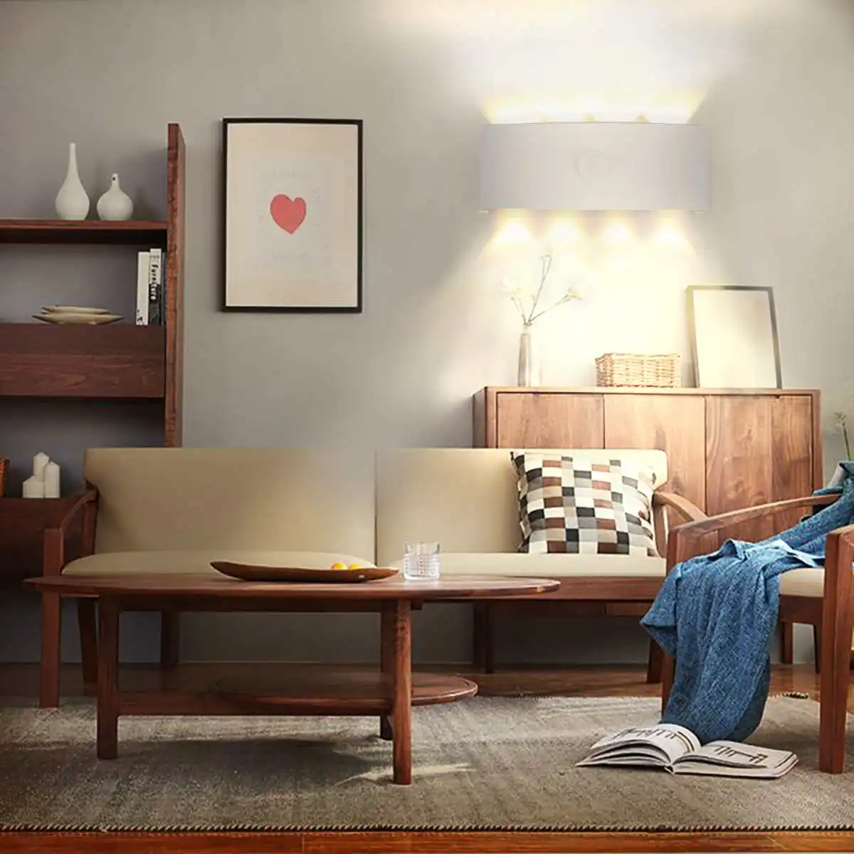 

LED Wall Light Motion Sensor LED Wall Lamp Waterproof Porch Light Aluminium Wall Sconce 3000K Warm Light Indoor Lighting 30W