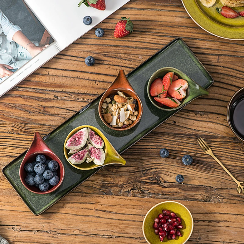 

Creative Western-style Snacks Flavor Dish of Sauce Dish of Household Ceramics Tea Dishes Hotel Restaurant Caviar Dishes