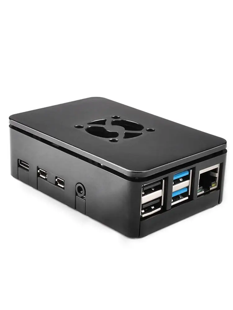 Чехол для охлаждения из АБС-пластика теплоотвод с вентилятором Raspberry PI 4 Model B 1 ГБ 2