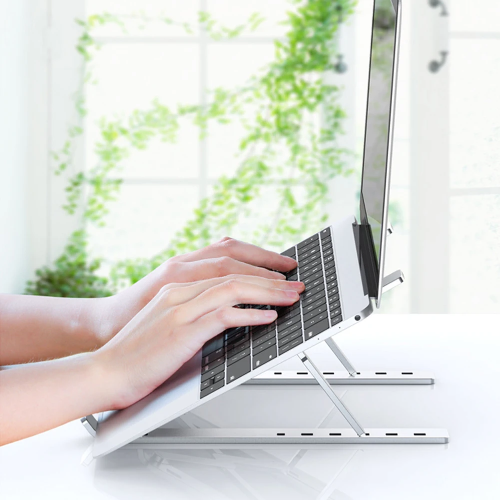 Алюминиевый Сплав регулируемая складная подставка для ноутбука кронштейн