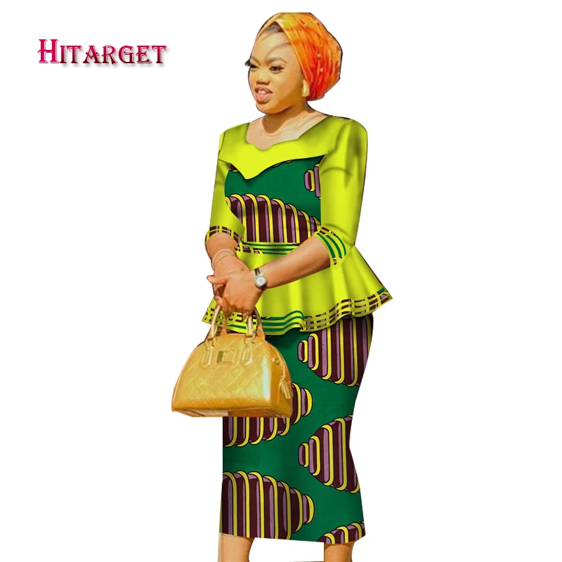 Африканские платья для женщин одежда с принтом в африканском стиле топ + юбка