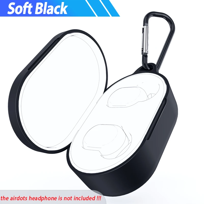 Black Защитный чехол для Xiaomi mi Airdots Red mi Airdots Air Dots чехол силиконовый чехол s Box Funda чехол Airdot Air dot защита - Цвет: Black