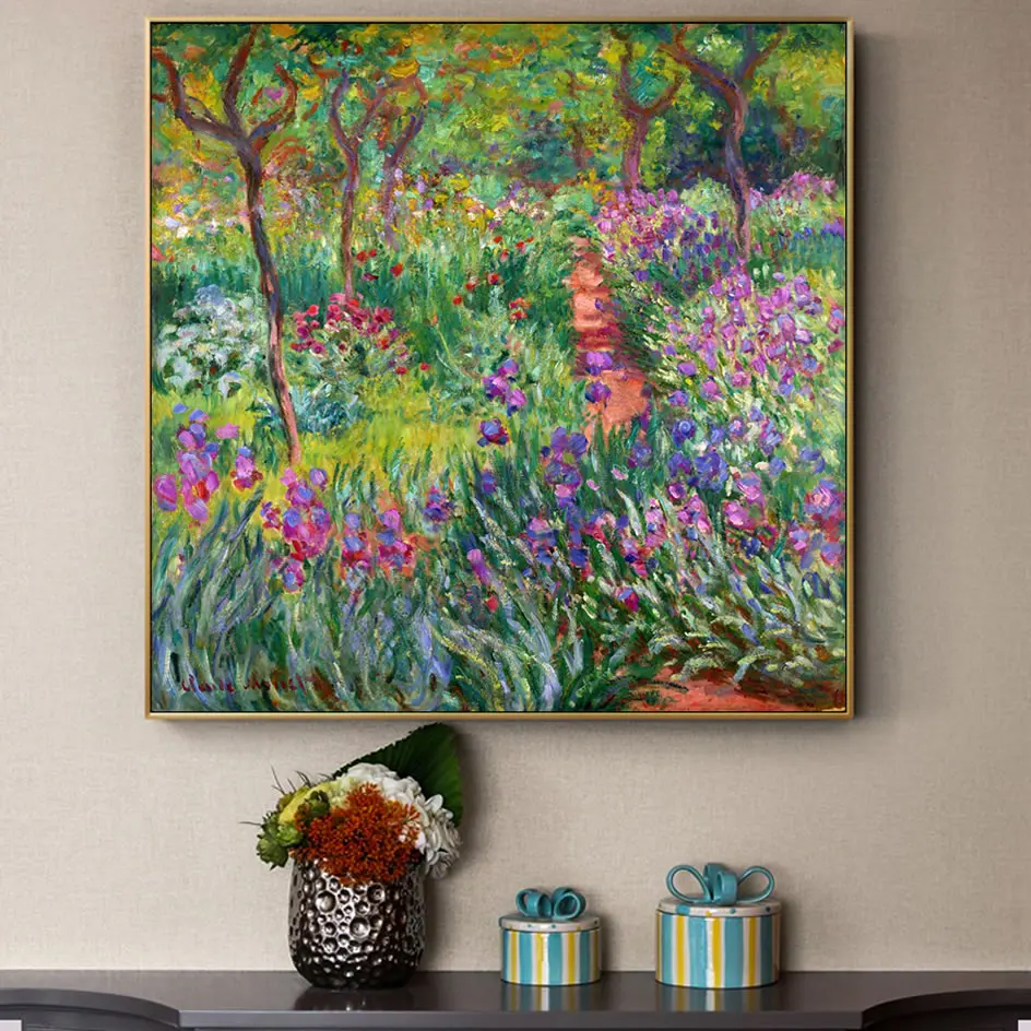 Claude Monet Impressionist Canvas Art Wall Paintings Reproductions Flowers In The Garden Posters And Prints For Living Room | Дом и сад