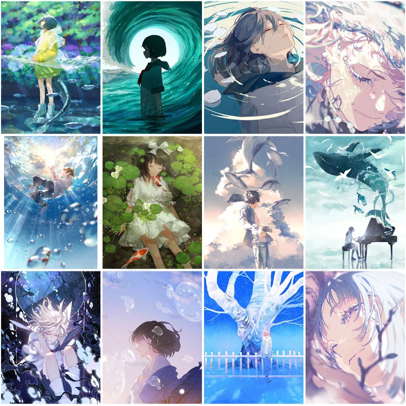 

5D Diy Cartoon Figure Picture Diamond Painting Anime Pictures of Rhinestones Full Drill Embroidery Cross Stitch Home Decor Gift