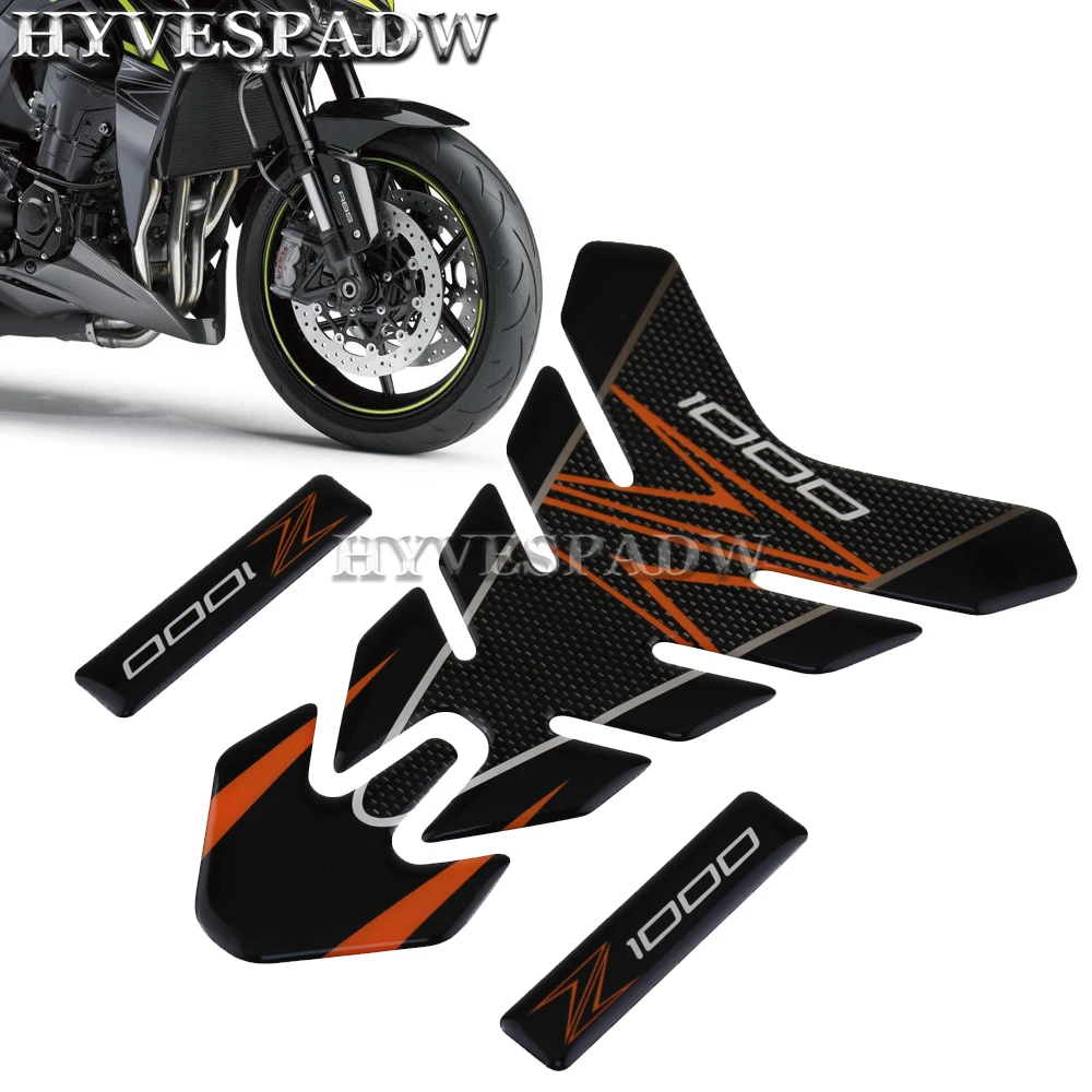 

Black Carbon Brazing Gel Fuel Oil Tank Pad for Kawasaki Z1000 Fish Bone Protector Racing Sticker Tank Cap Cover Reflective
