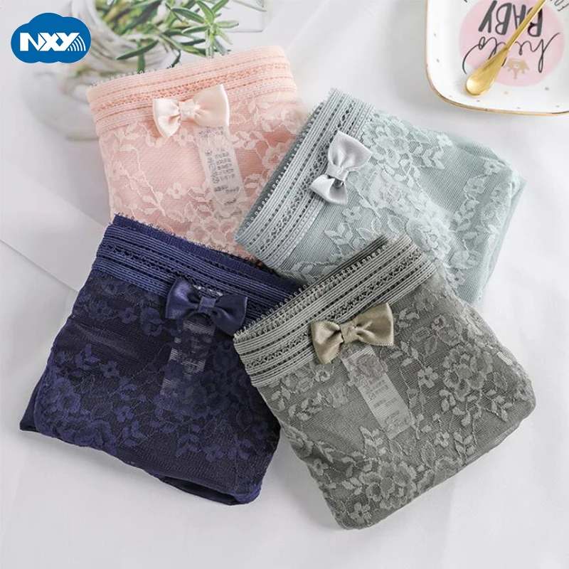 

Прозрачные кружевные трусы для девочек, 5 шт., сексуальное женское нижнее белье, открытые Цветочные трусики с низкой посадкой, дамское нижне...