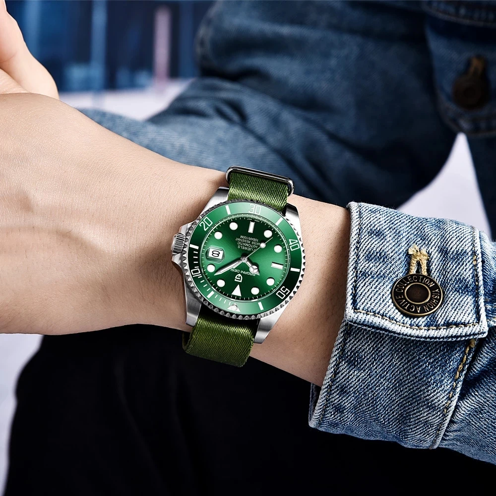 

PAGANI DESIGN Top Sapphire Glass 100M Waterproof Mechanical Watch Ceramic Bezel Stainless Steel Casual Automatic Watch reloj hom
