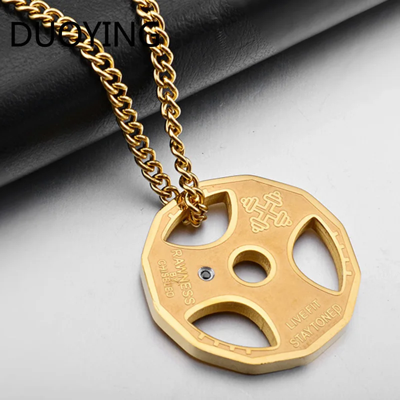 DUOYING модные гантели бодибилдинг тяжелая атлетика подвеска ожерелье для мужчин и