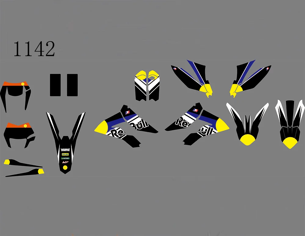 

Motorcycle Team Graphic & Backgrounds Decal Sticker Kits for KTM Freerida 250F 350F 2012 2013 2014 2015 2016 2017 2018 2019 2020