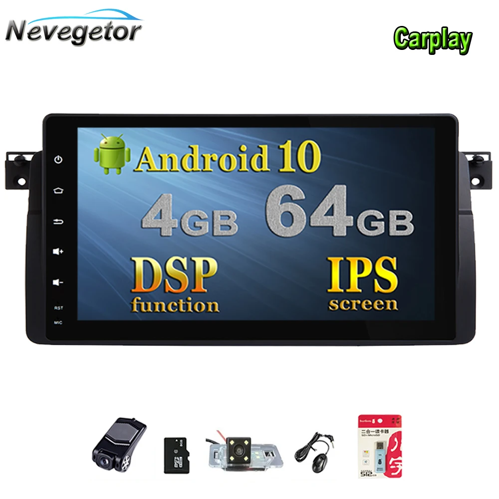 Автомагнитола 9 ''One Din Android 10 мультимедийный проигрыватель Sat Nav для BMW E46 M3 MG ZT Rover
