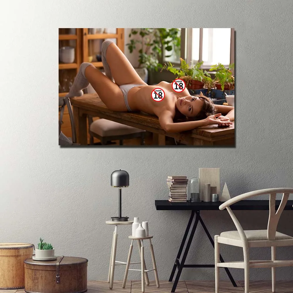 Настенные художественные плакаты и принты взрослая модель сексуальная девушка