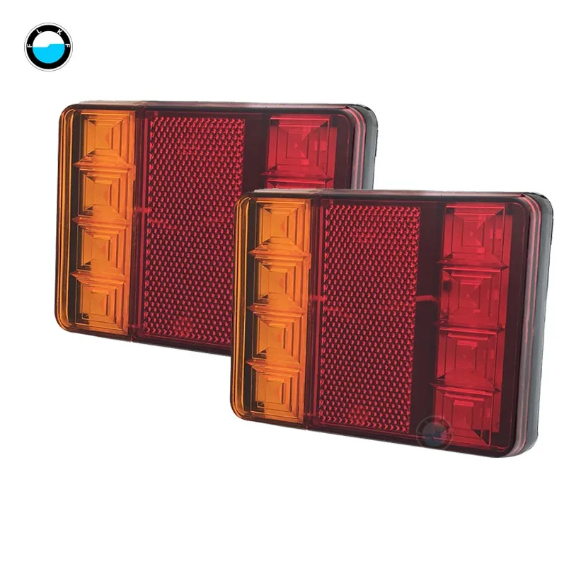 2 шт. водонепроницаемый автомобильный 8 19 20 30 46 72LED задний светильник пара Лодочный Прицеп 12 В/24 В задние части для прицепа грузовика автомобильный светильник i - Цвет: 2 pcs 8 LED