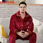 Зимние мужские толстые фланелевые пижамные комплекты размера плюс 8XL, теплая одежда для сна, домашняя флисовая Пижама кораллового цвета, костюм большого размера, домашняя одежда mferlier
