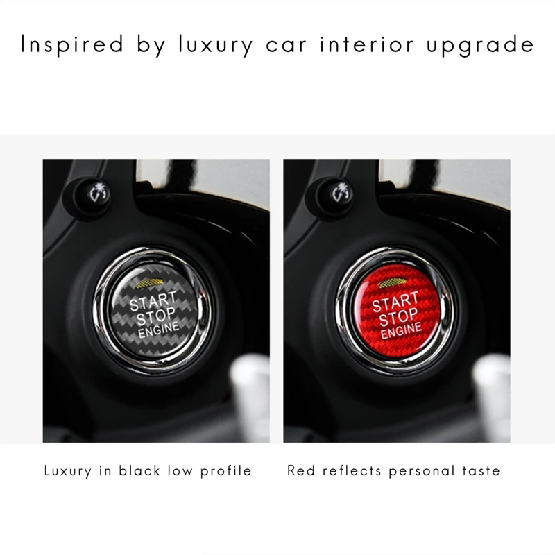 Кнопка запуска и остановки автомобильного двигателя из углеродного волокна