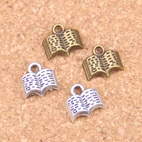 28pcs charms open holy bible book 11mm antique pendantsvintage tibetan silver jewelrydiy for bracelet necklace