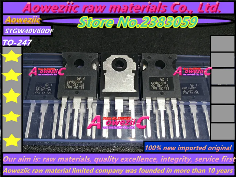 Aoweziic+ импортный STGW40V60DF GW40V60DF TO-247 сварочный аппарат обычно используется IGBT трубка 40A 600 в Триод