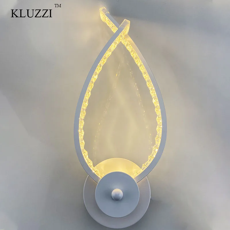 

Nordic Led Crystal Wall Lamp Bedroom Living Room Wall Bedside Lamp Led Wall Light For Home Bathroom Corridor Hotel Fixture