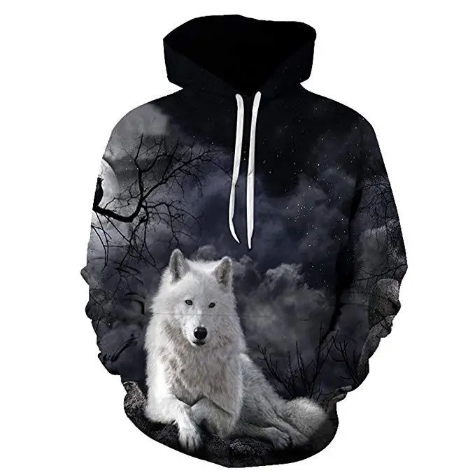 

Spring and autumn new men's and women's hoodie 3d printing werewolf fashion sweatshirt casual long-sleeved jacket plus size top