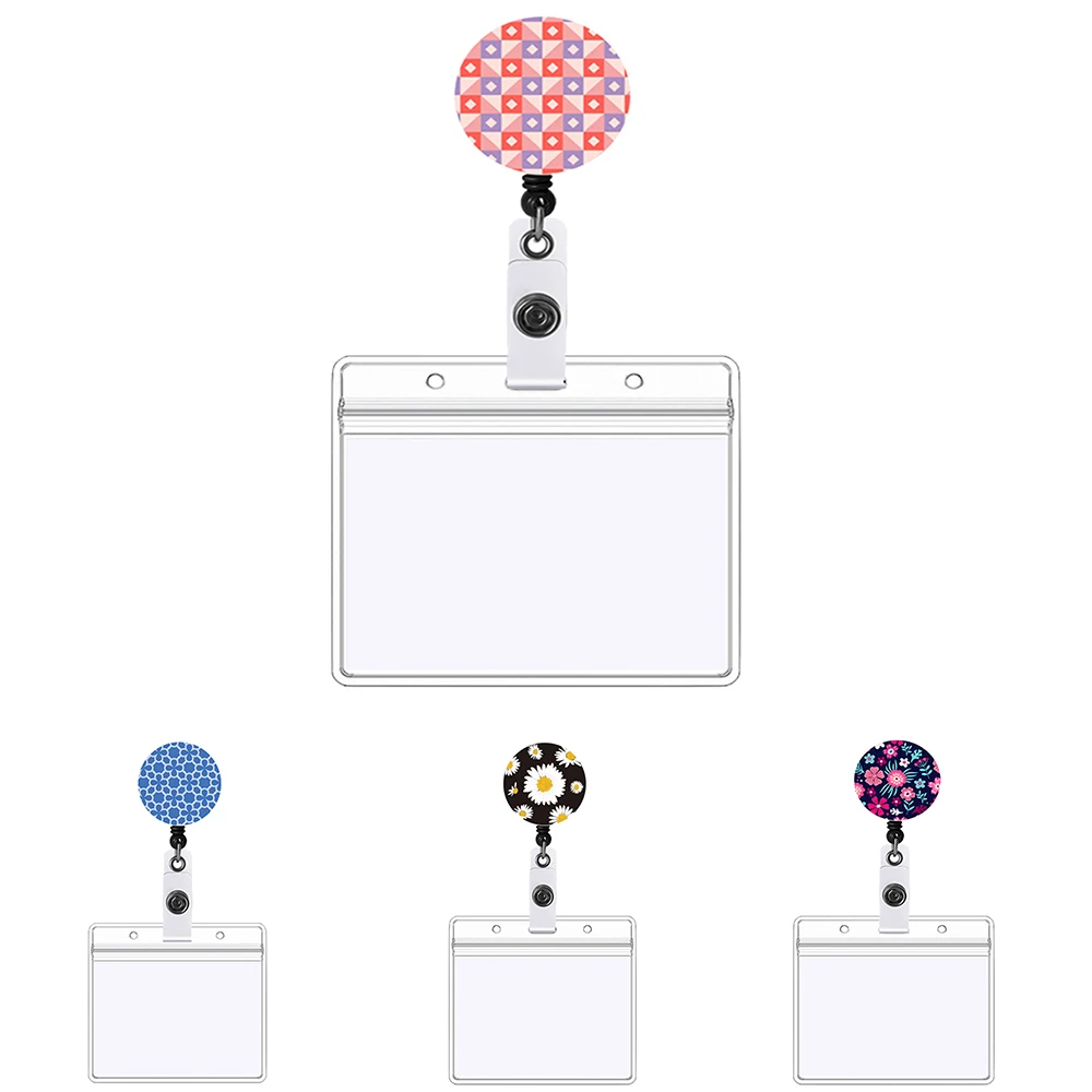

Nurse Reel Fashion Doctor Card Id Clip Holder 1 Pcs Flower
