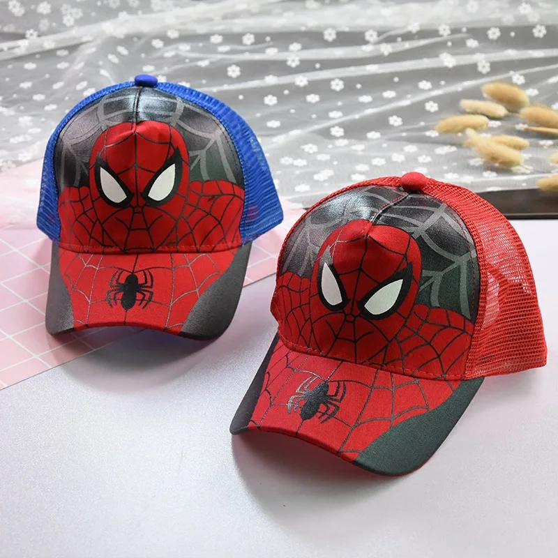 Детская бейсбольная кепка с человеком пауком регулируемая детская бейсболка