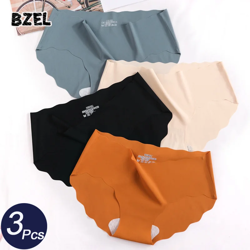 Трусики женские бесшовные с низкой посадкой 3 шт./лот | Женская одежда