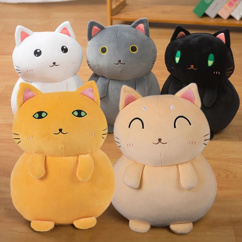 

35CM Soft Cute Little Yellow Cat Plush Toys Children's Sleeping Mat Pillow Sofa Home Furnishings Plush Toys Birthday Gifts