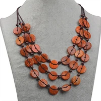 juchao necklaces women bohemia multi story short button beaded coconut shell necklace ethnic accessories new 2020