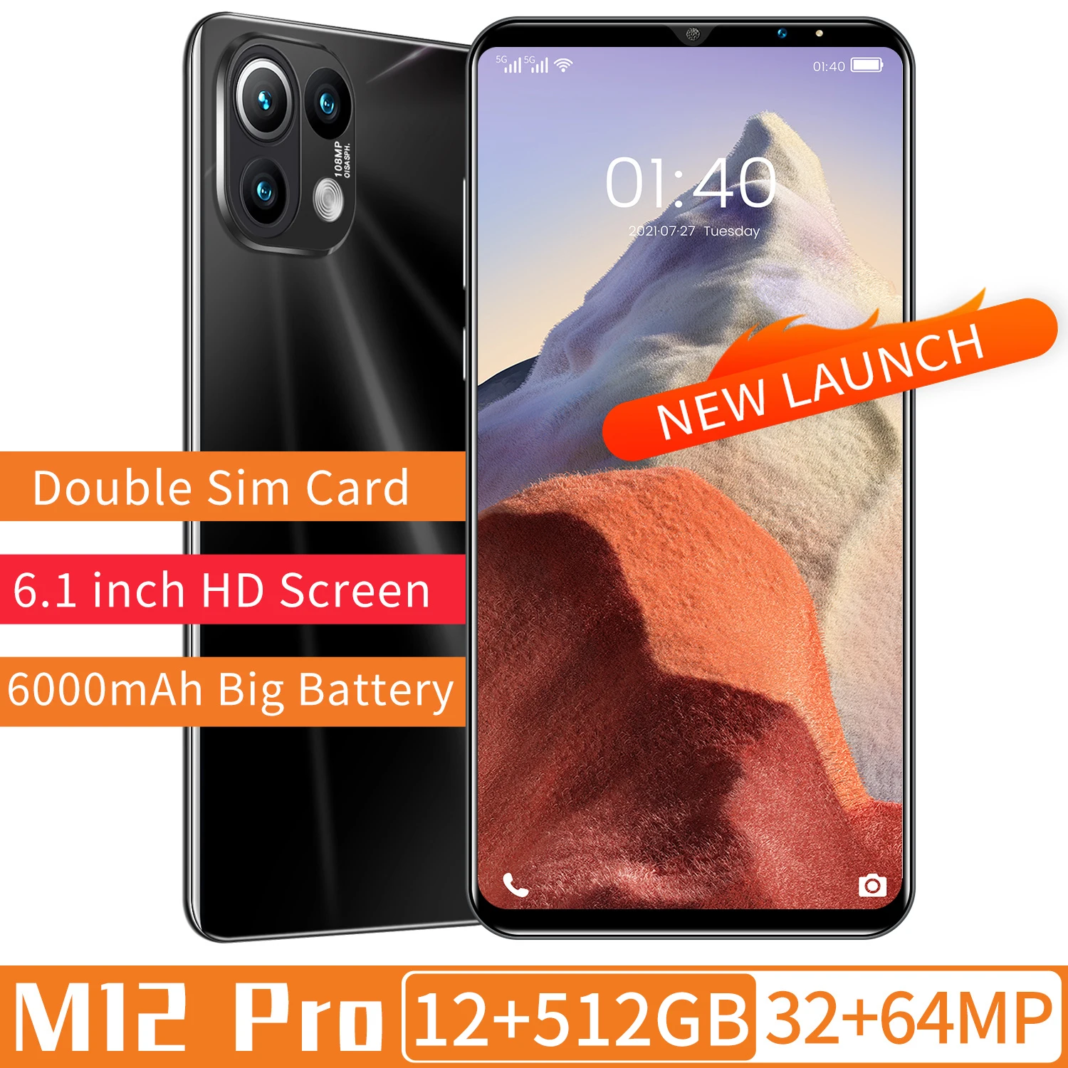 

Hot Sale Smart Phone XIAOM12 Pro 12+512GB Andriod 11 6000mAh 4G LTE 5G Fingerprint ID Deca Core 6.1 Inch 32+64MP Mobile Phones