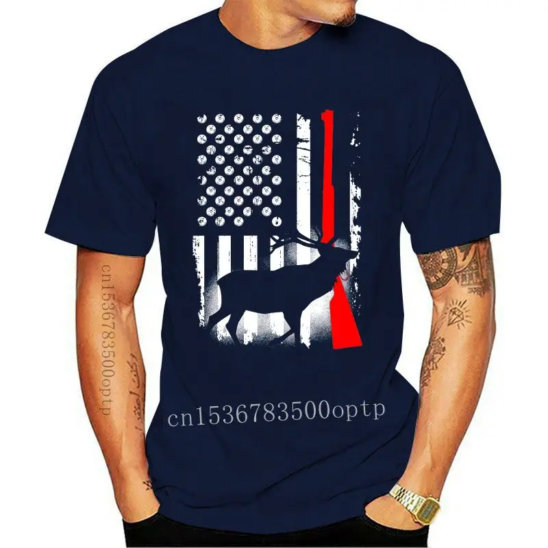 

New Deer Antlers Gun Hunting American Usa Flag Patriotic Adult Dt T-Shirt Tee Trendy Streetwear Tee Shirt