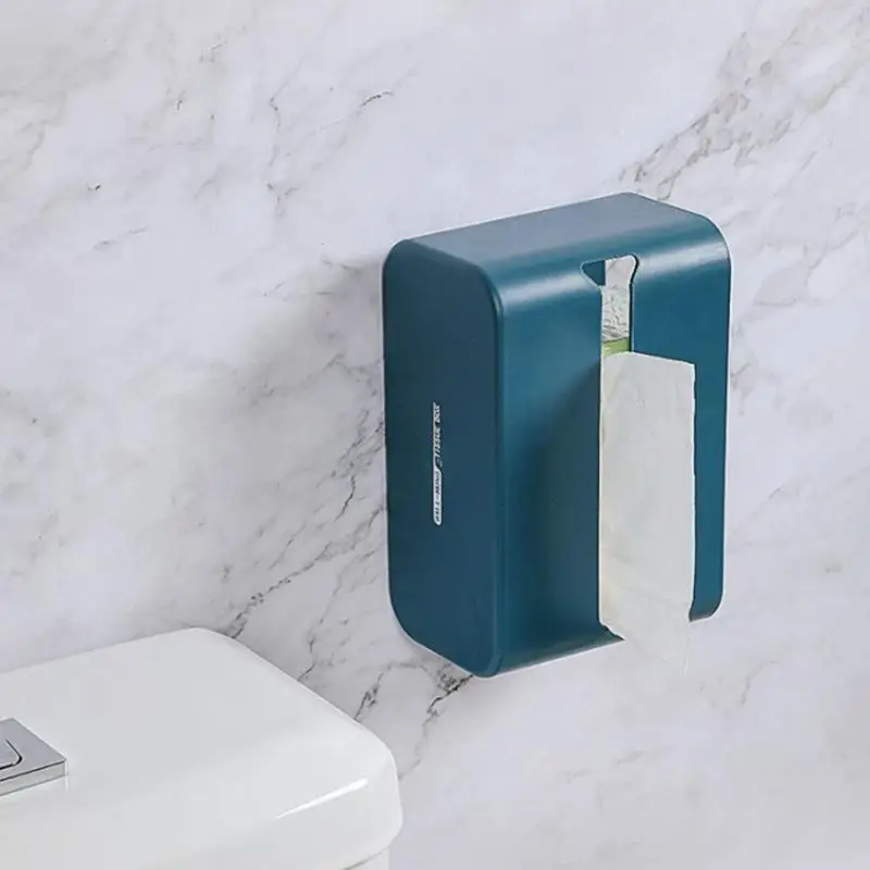 

Toilet Paper Holder Waterproof Wall Mounted For Toilet Paper Tray Draw Paper Storage Box Tray Tissue Box Shelf Bathroom Kitchen
