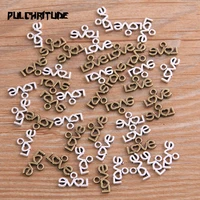 100pcs 712mm two color vintage metal zinc alloy small letters love charms fit jewelry animal pendant charms makings