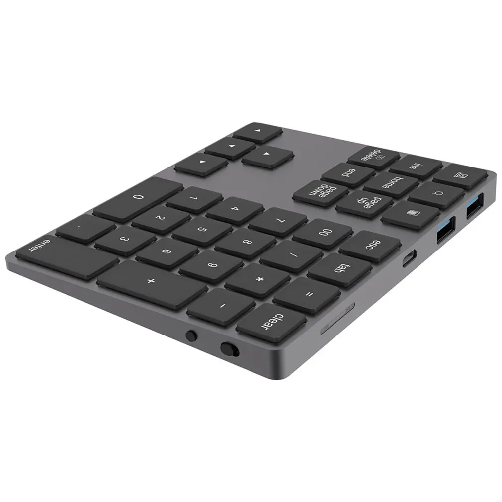 

34-key Digital Board Wireless Numeric Keypad With USB Hub Digital Input Function For Windows For OS For Android Laptop PC